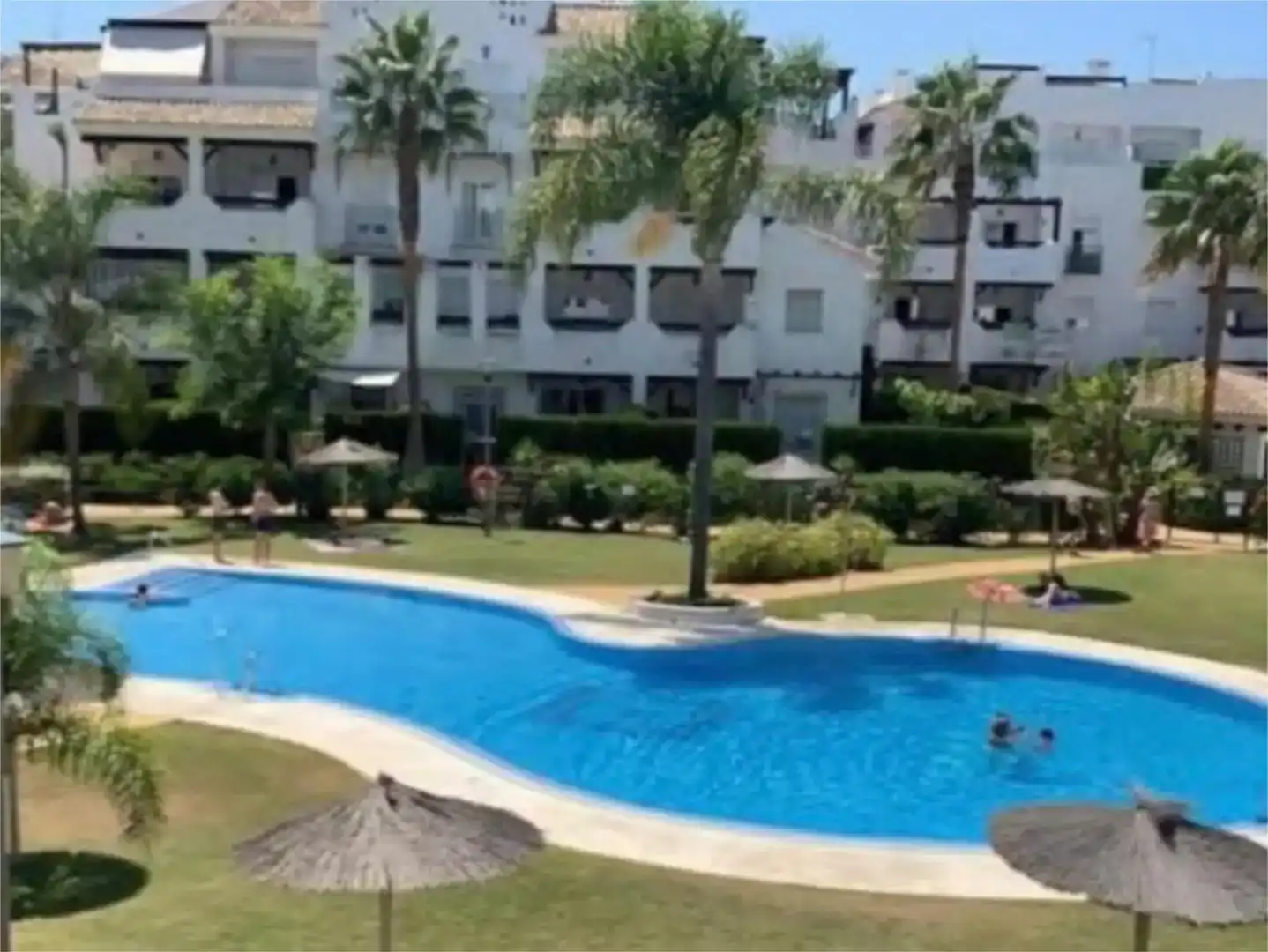 Garten von Wohnung zur Miete in Rota mit Klimaanlage, Schwimmbad und Möbliert