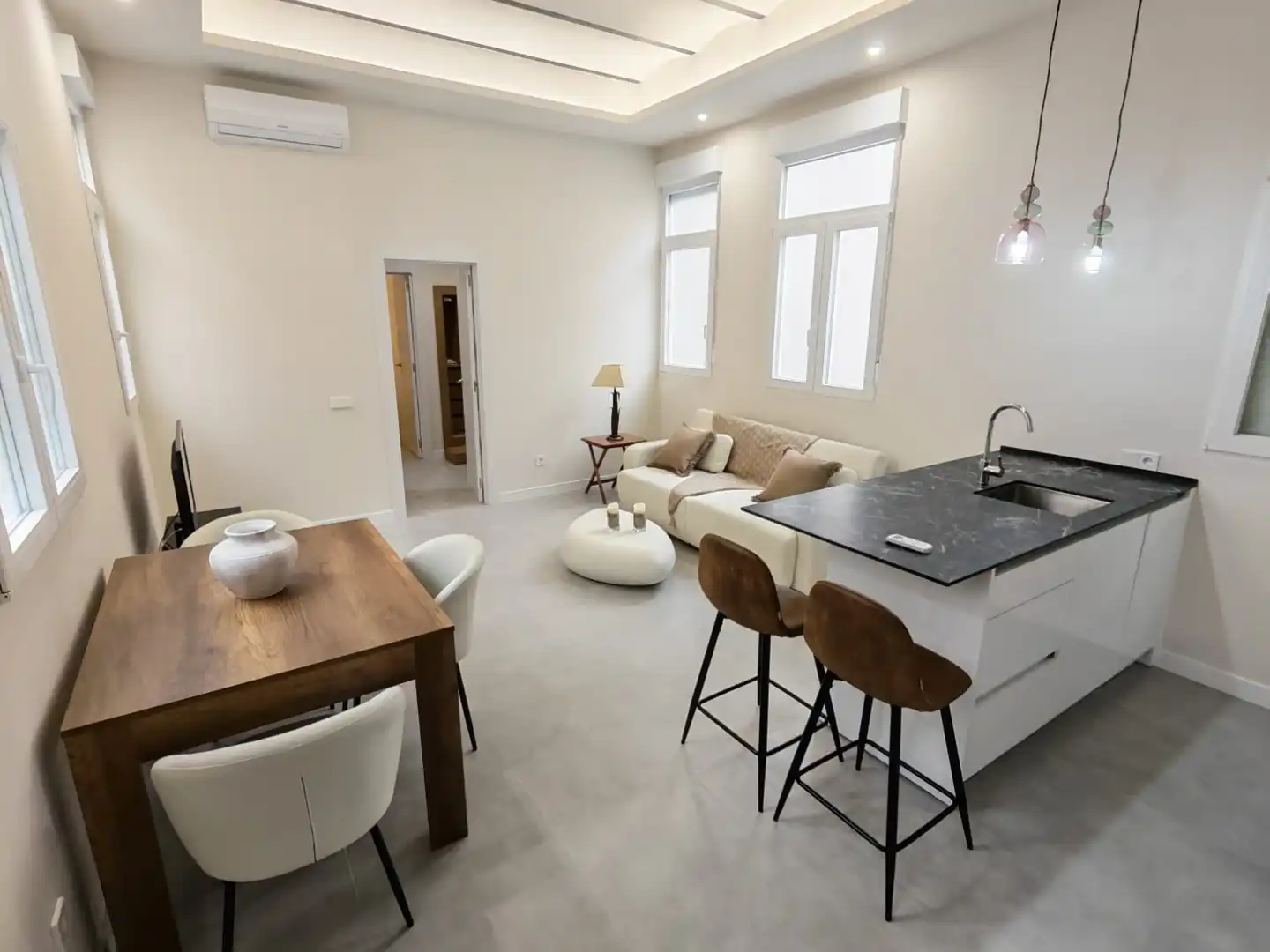 Wohnzimmer von Wohnungen zur Miete in Murcia mit Möbliert und Waschmaschine