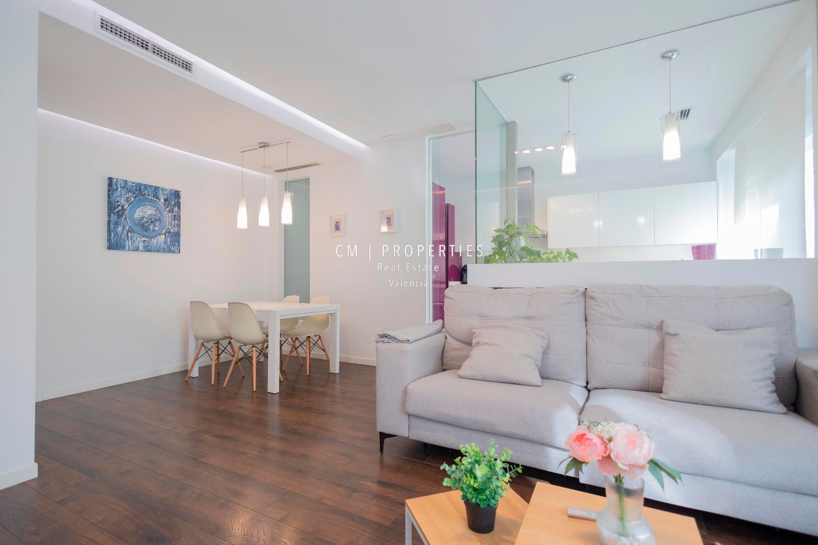 Sala d'estar de Pis de lloguer en  Valencia Capital amb Aire condicionat, Calefacció i Parquet