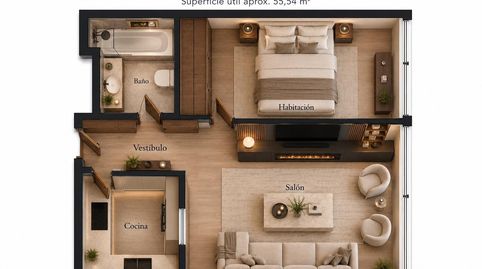 Foto 3 de Apartamento en venta en Argüelles, Madrid Capital