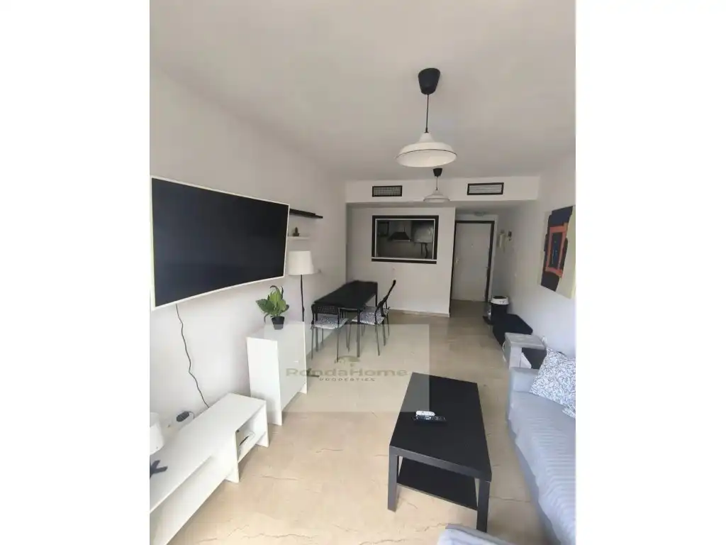 Sala d'estar de Pis de lloguer en Manilva amb Piscina
