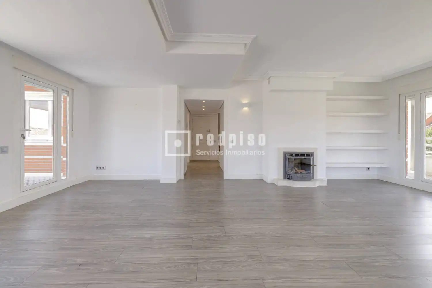 Sala de estar de Ático en venta en Pozuelo de Alarcón con Calefacción, Jardín privado y Terraza