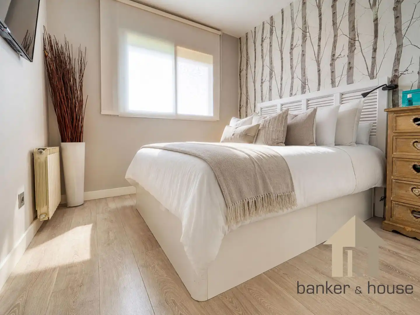 Schlafzimmer von Dachboden zum Verkauf in Barcelona mit Klimaanlage, Heizung und Terrasse