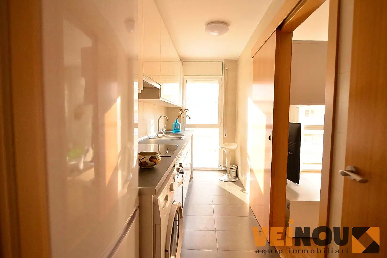 Kitchen of Flat for sale in Badalona  with Air Conditioner, Heating and Terrace