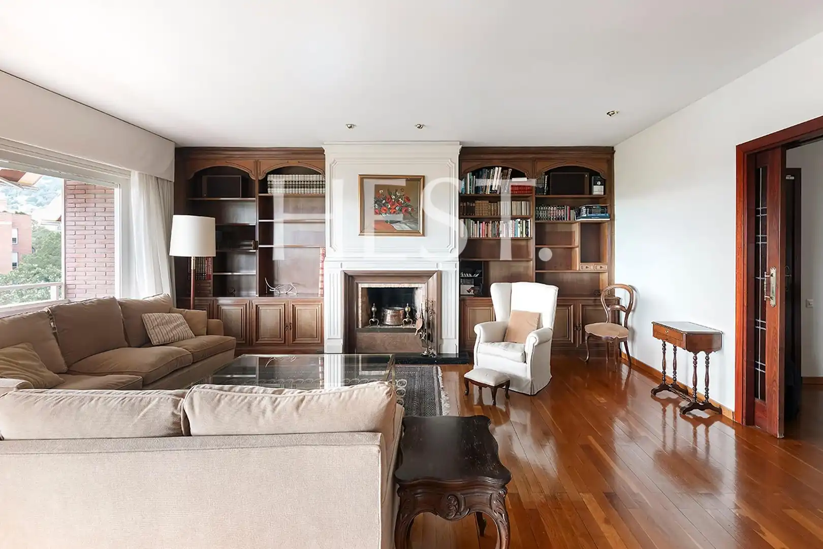 Sala de estar de Piso de alquiler en Barcelona con Calefacción, Jardín privado y Parquet