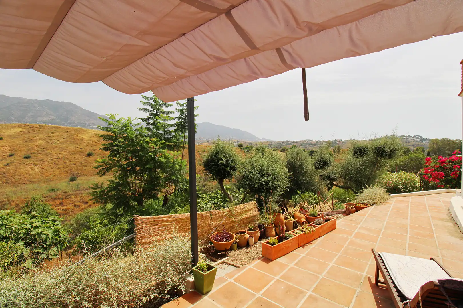 Terraza de Finca rústica en venta en Mijas con Aire acondicionado, Calefacción y Jardín privado