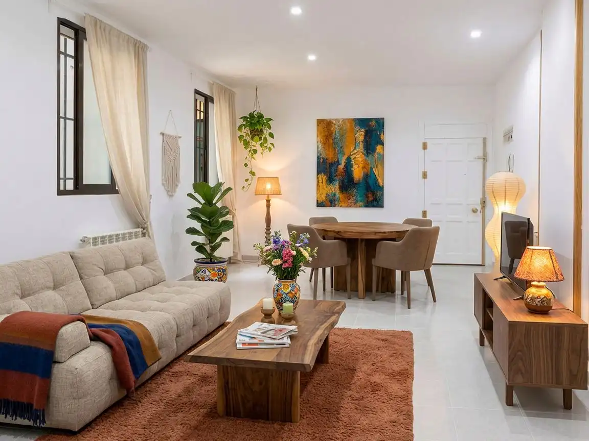 Sala de estar de Piso en venta en  Madrid Capital