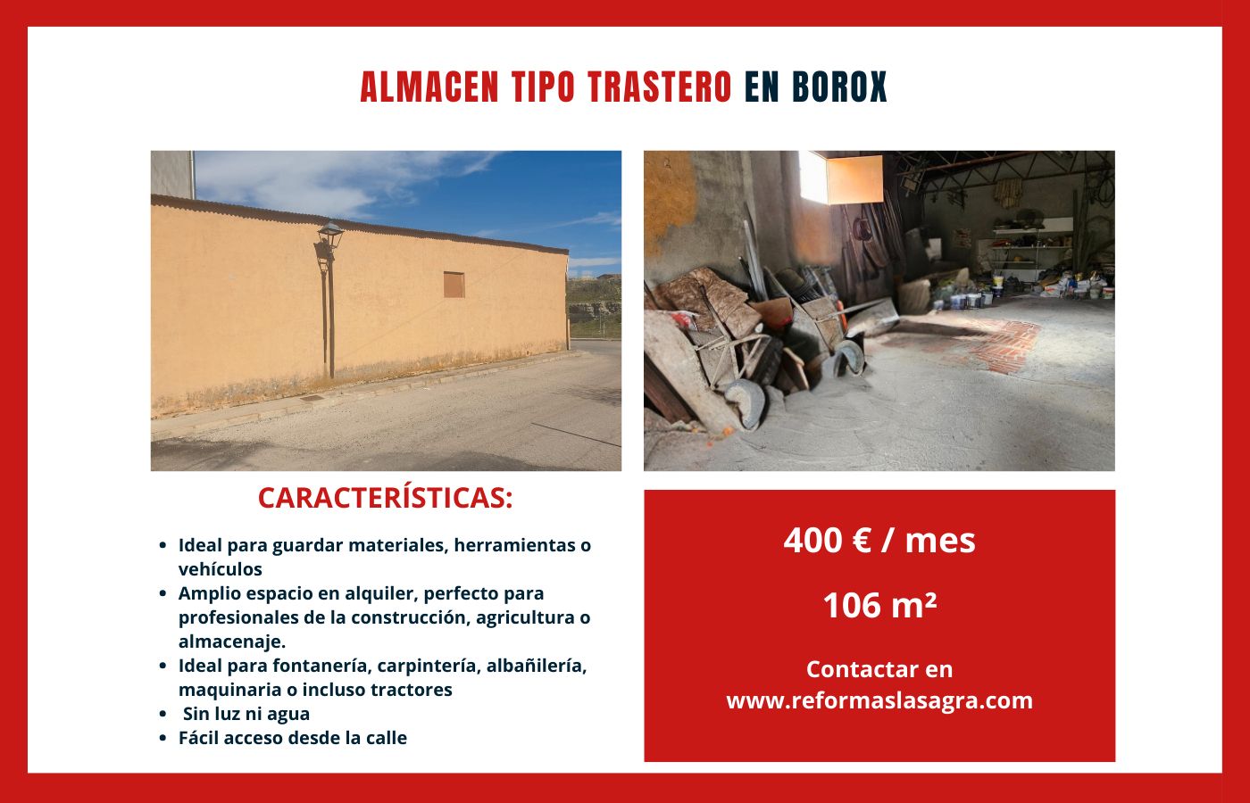 Traster de lloguer en Yeles