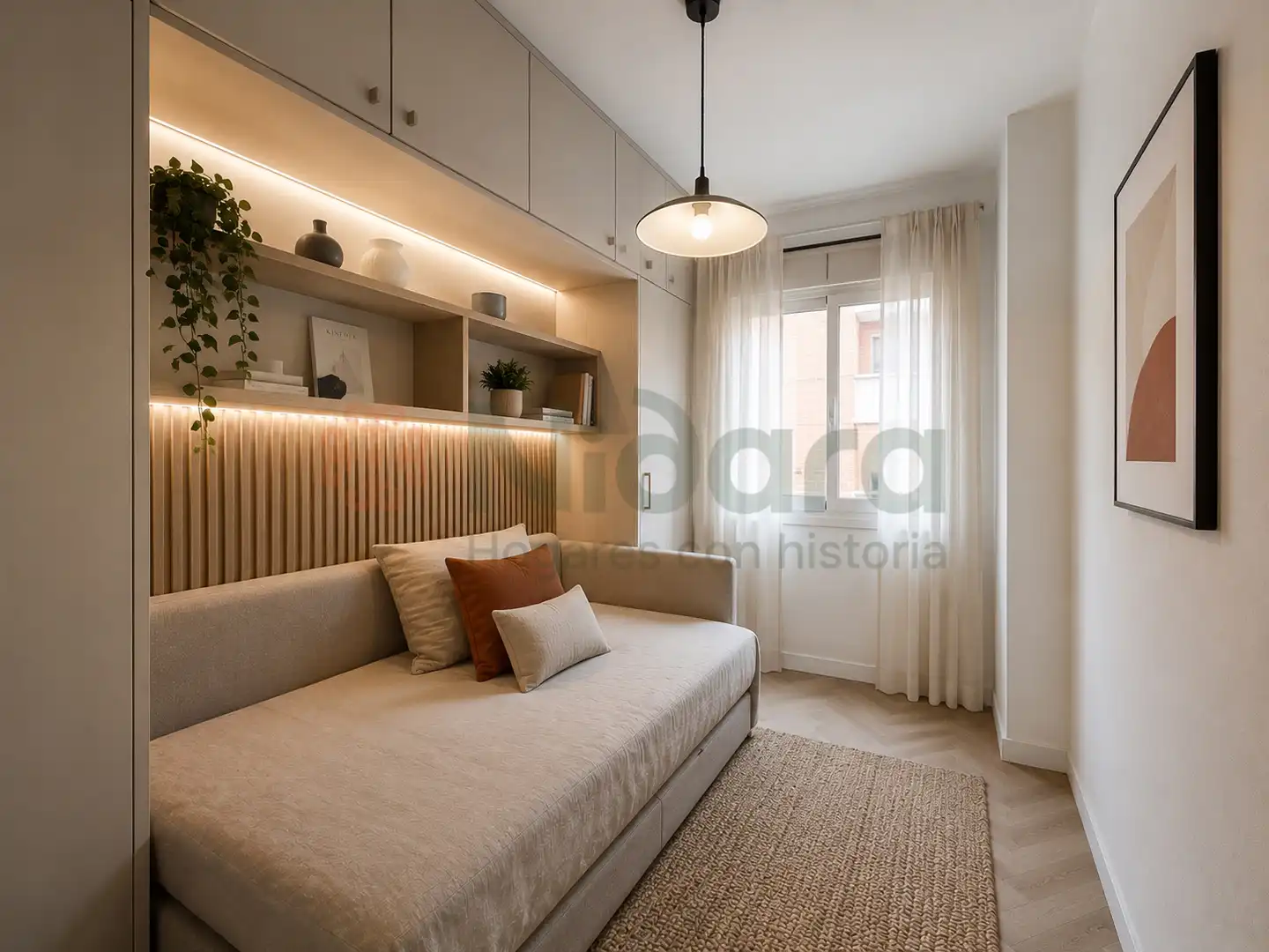 Schlafzimmer von Wohnung zum Verkauf in Barcelona mit Möbliert, Ofen und Balkon