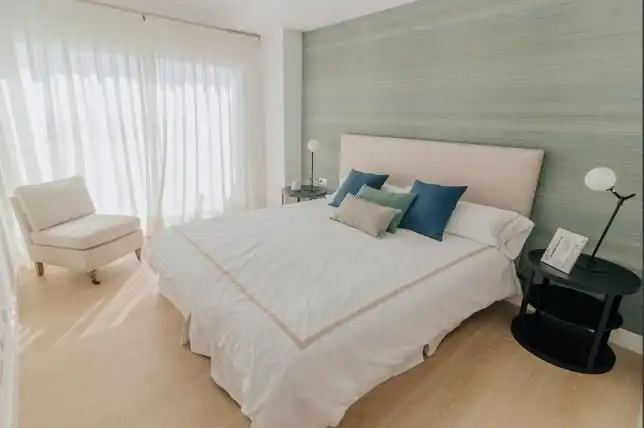 Bedroom of Apartments for rent in Benalmádena  with Air Conditioner, Oven and Washing machine
