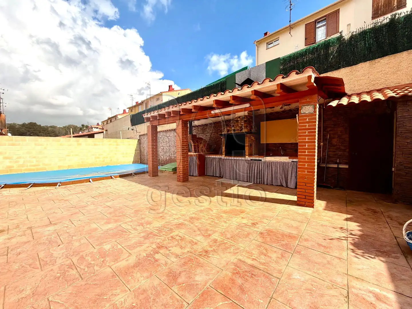 Exterior view of Detached homes for sale in Els Pallaresos  with Air Conditioner, Heating and Private garden