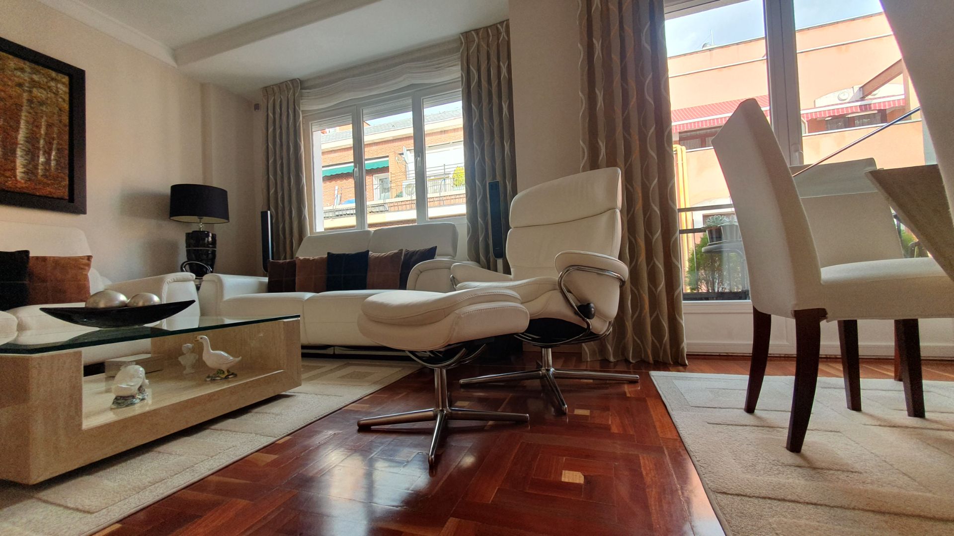 Sala de estar de Piso en venta en  Madrid Capital con Aire acondicionado, Calefacción y Parquet