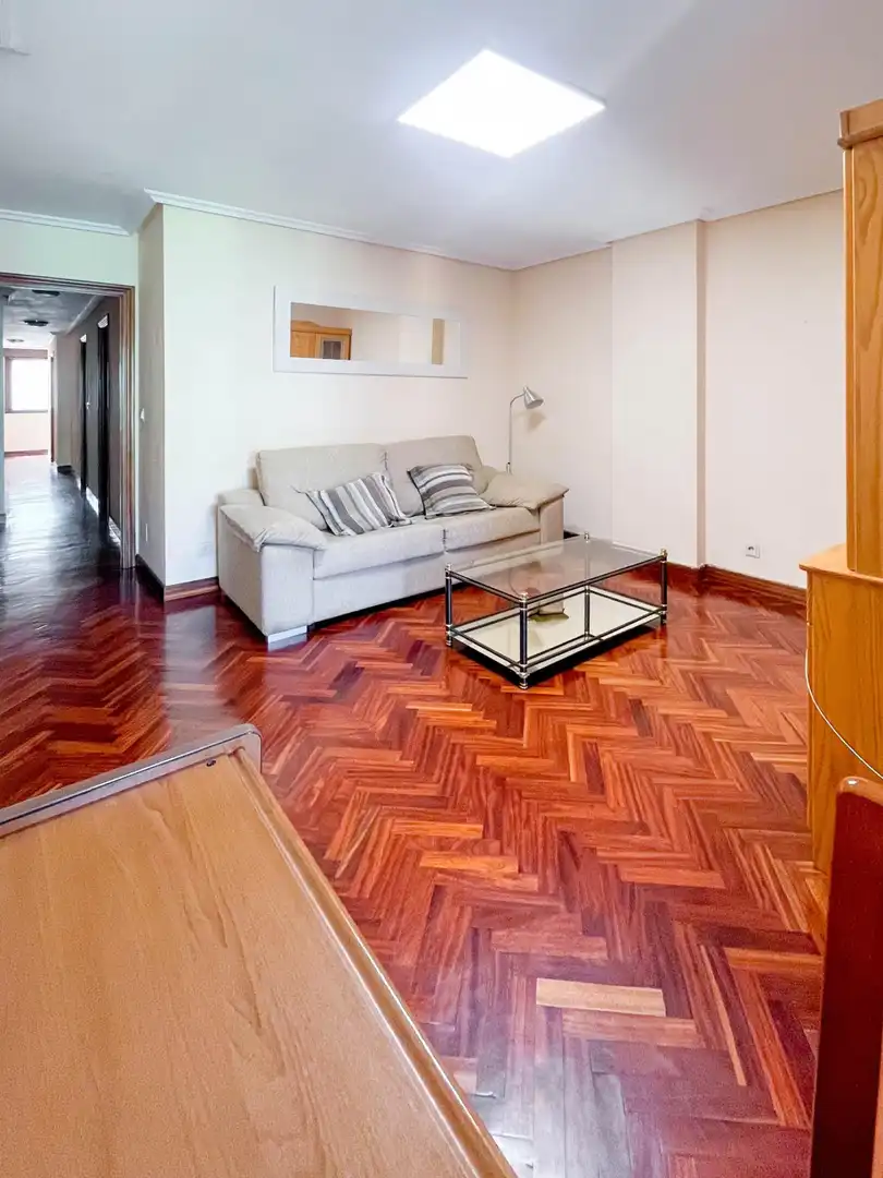 Living room of Flat for rent in Santander  with Heating, Parquet flooring and Terrace