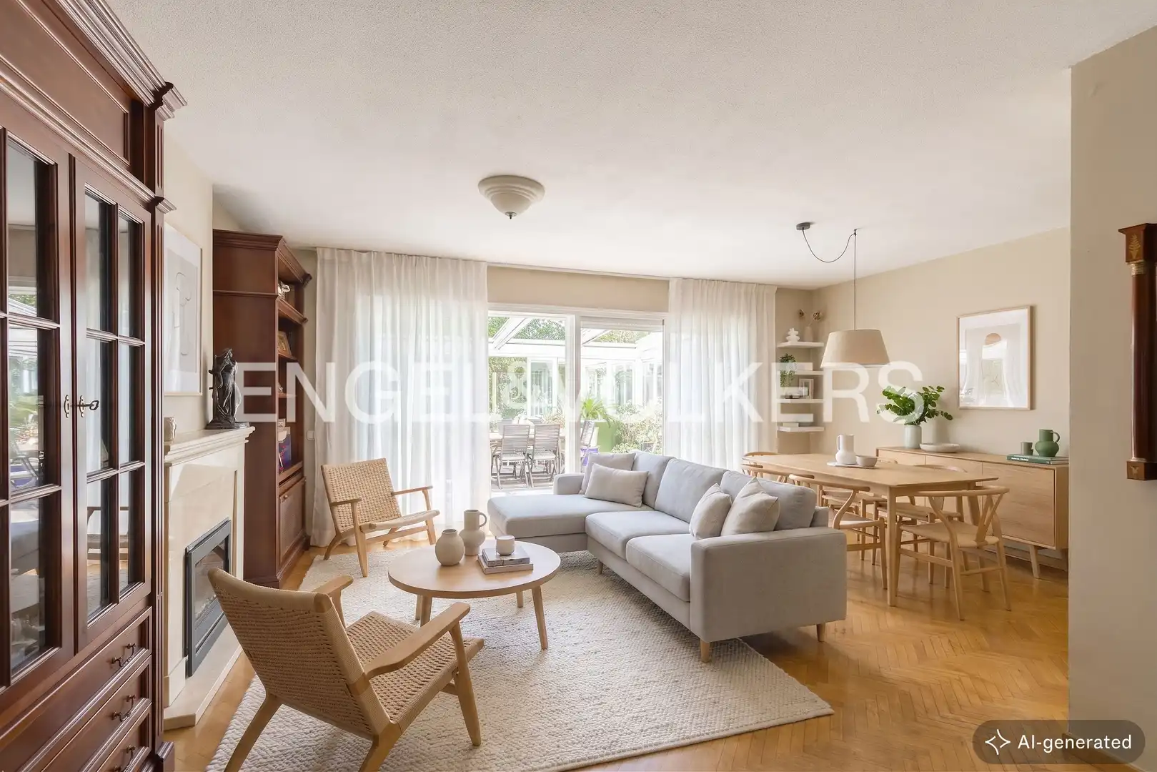 Living room of Houses for sale in Madrid  with Air Conditioner, Heating and Private garden
