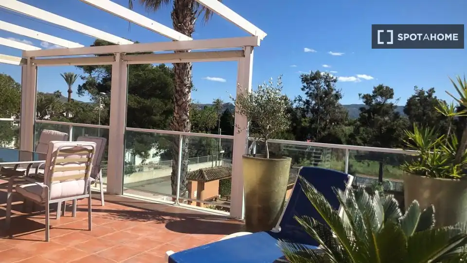 Terrassa de Apartament per a compartir en Dénia amb Aire condicionat, Calefacció i Terrassa