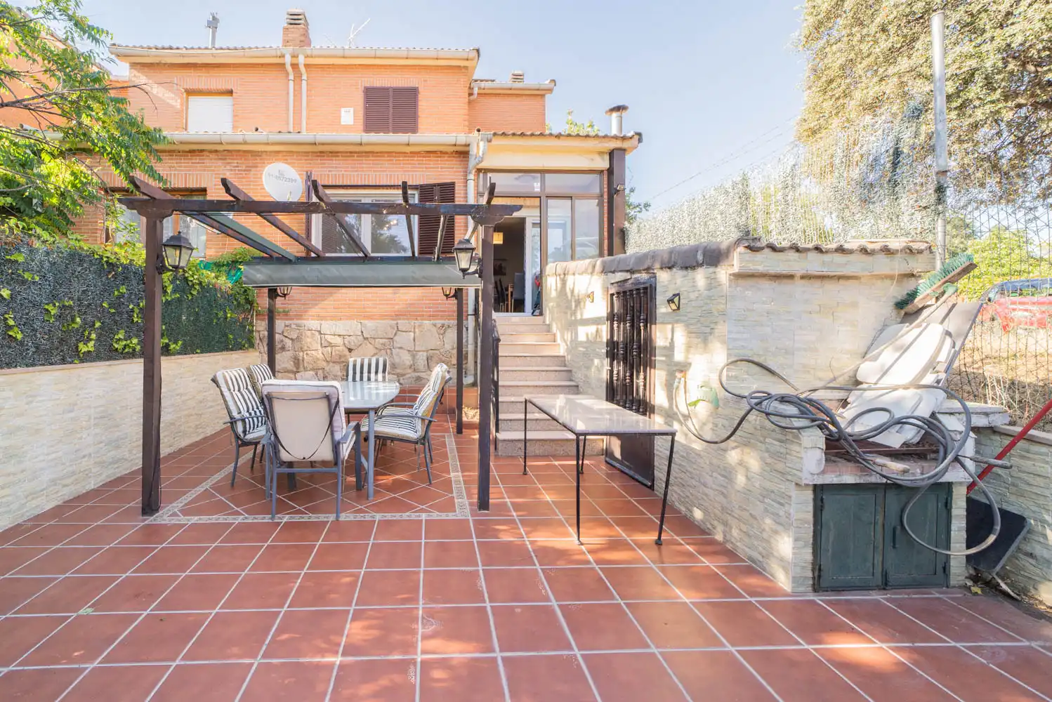 Terrasse von Einfamilien-Reihenhaus zum Verkauf in Alpedrete mit Heizung, Terrasse und Gemeinschaftspool