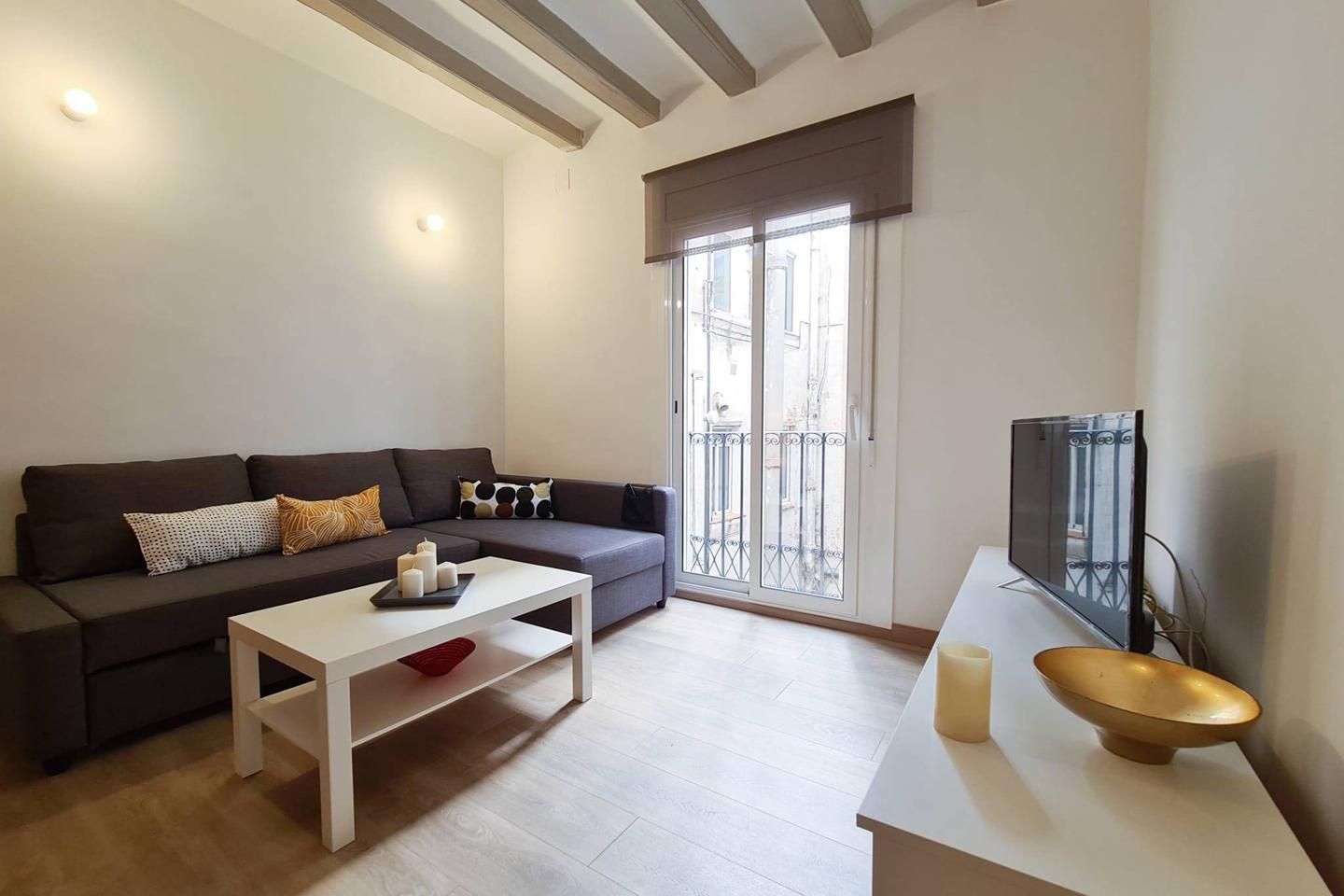 Living room of Flat to rent in  Barcelona Capital  with Furnished
