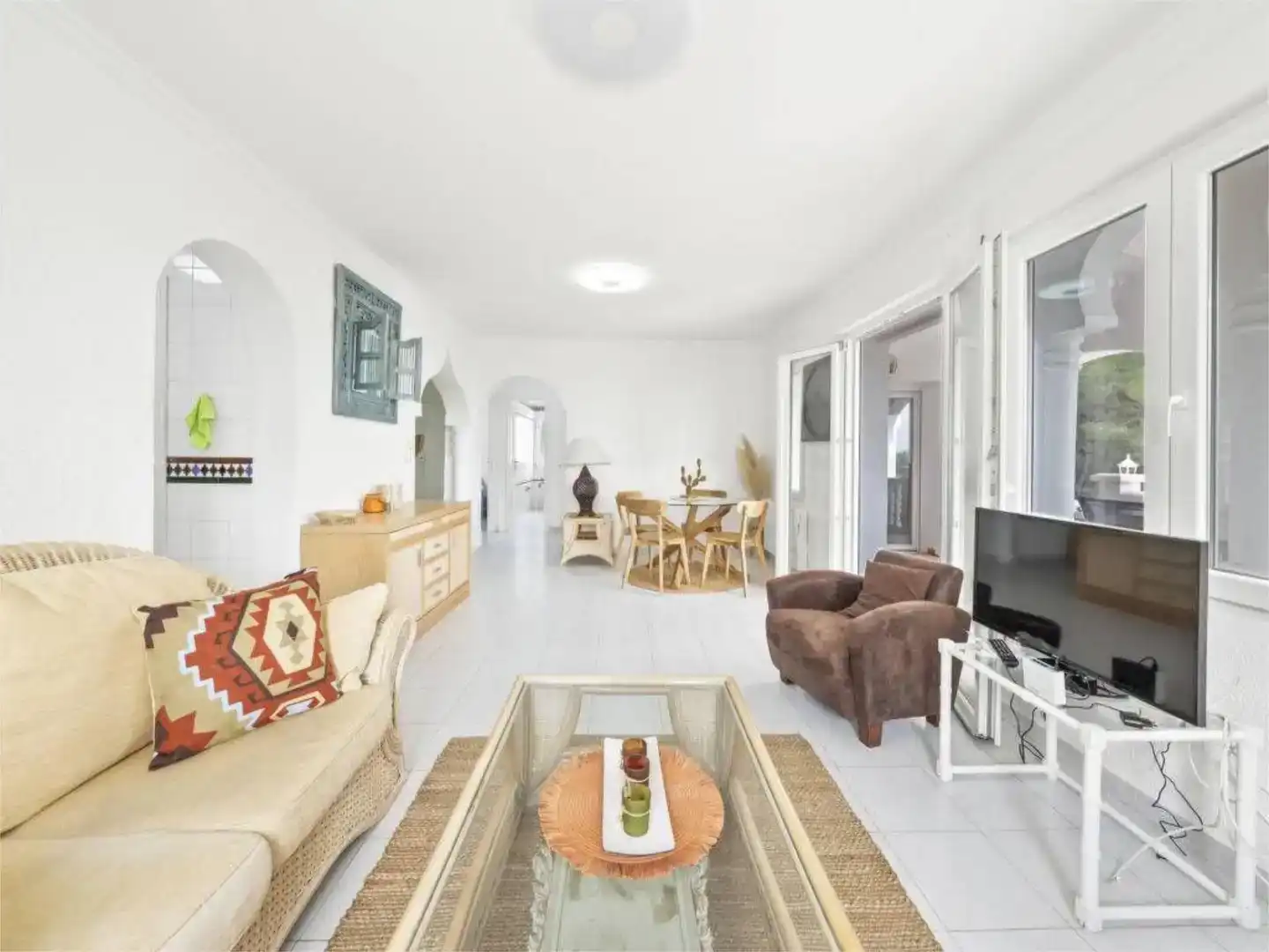 Sala de estar de Casa o chalet de alquiler en Dénia con Jardín privado, Parquet y Piscina
