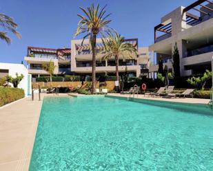 Exterior view of Planta baja to rent in Estepona  with Air Conditioner, Terrace and Swimming Pool