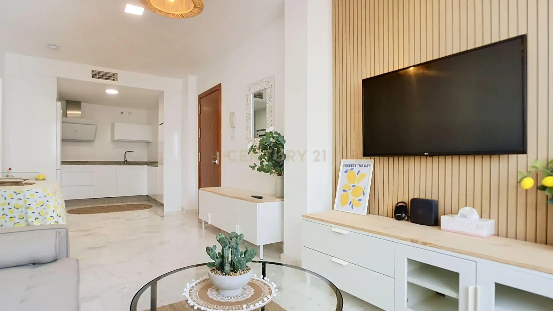Wohnzimmer von Wohnungen zur Miete in Mijas mit Klimaanlage, Ofen und Waschmaschine