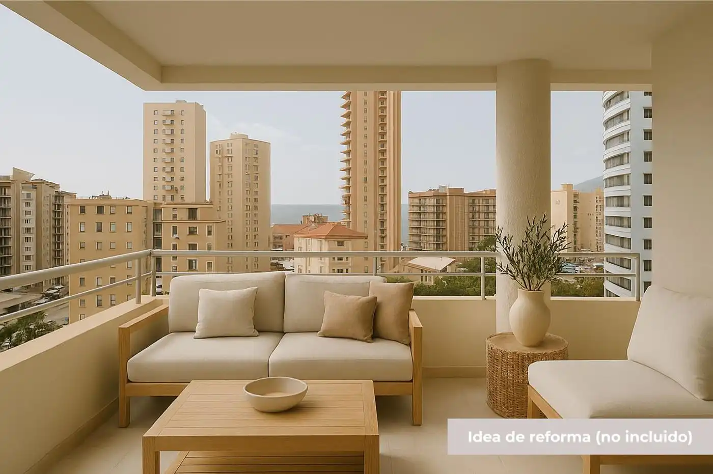 Terrasse von Wohnungen zum Verkauf in Calpe / Calp mit Terrasse, Möbliert und Gemeinschaftspool