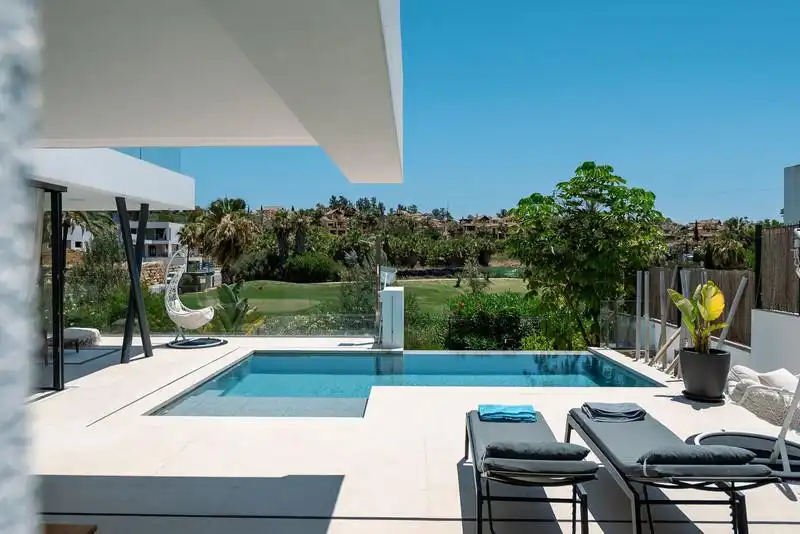 Terrace of Houses for rent in Estepona  with Air Conditioner, Heating and Private garden