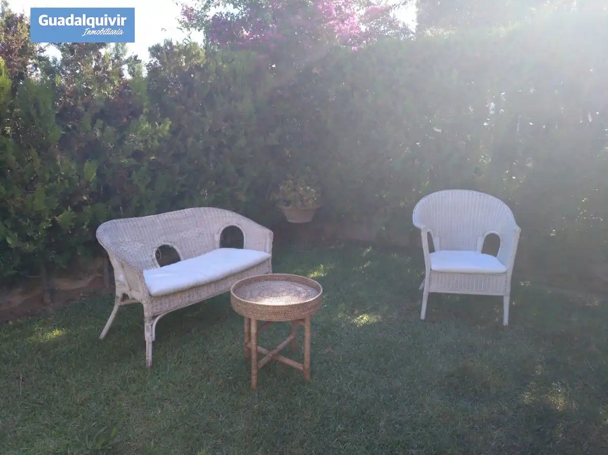 Jardín de Piso de alquiler en Rota con Aire acondicionado, Jardín privado y Terraza