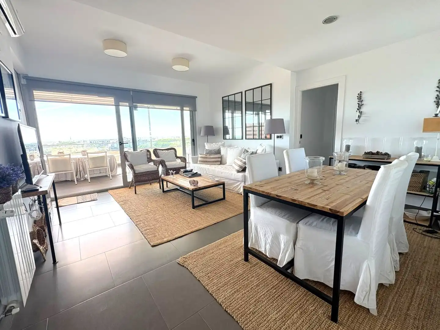 Sala d'estar de Àtic de lloguer en El Rompido amb Aire condicionat, Calefacció i Terrassa