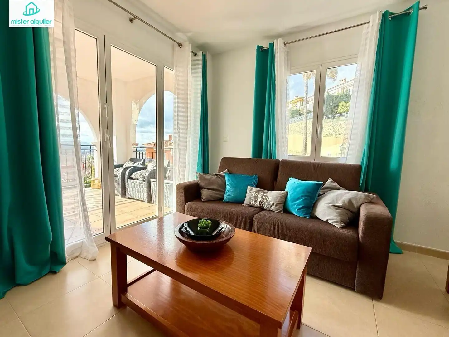 Sala de estar de Apartamento de alquiler en Mutxamel con Calefacción, Jardín privado y Terraza
