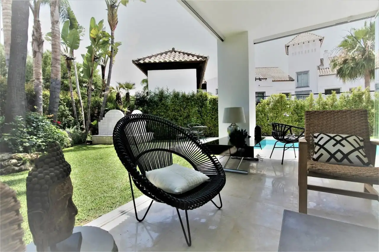 Terrassa de Casa o xalet de lloguer en Marbella amb Aire condicionat, Calefacció i Jardí privat