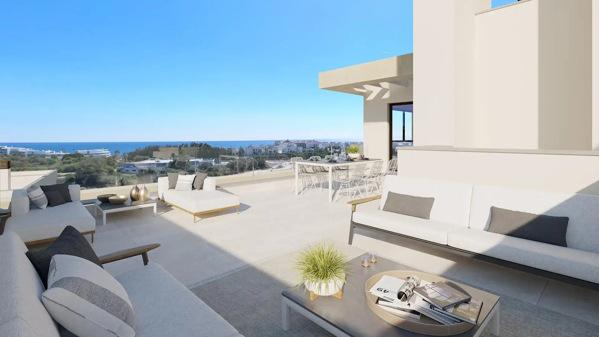 Terrassa de Apartament en venda en Estepona amb Aire condicionat, Jardí privat i Terrassa