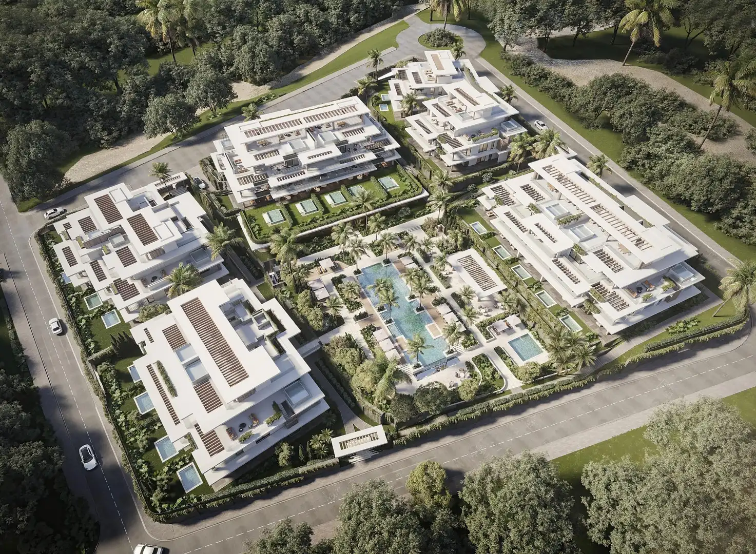 Exterior view of Apartments for sale in Estepona  with Air Conditioner, Heating and Private garden