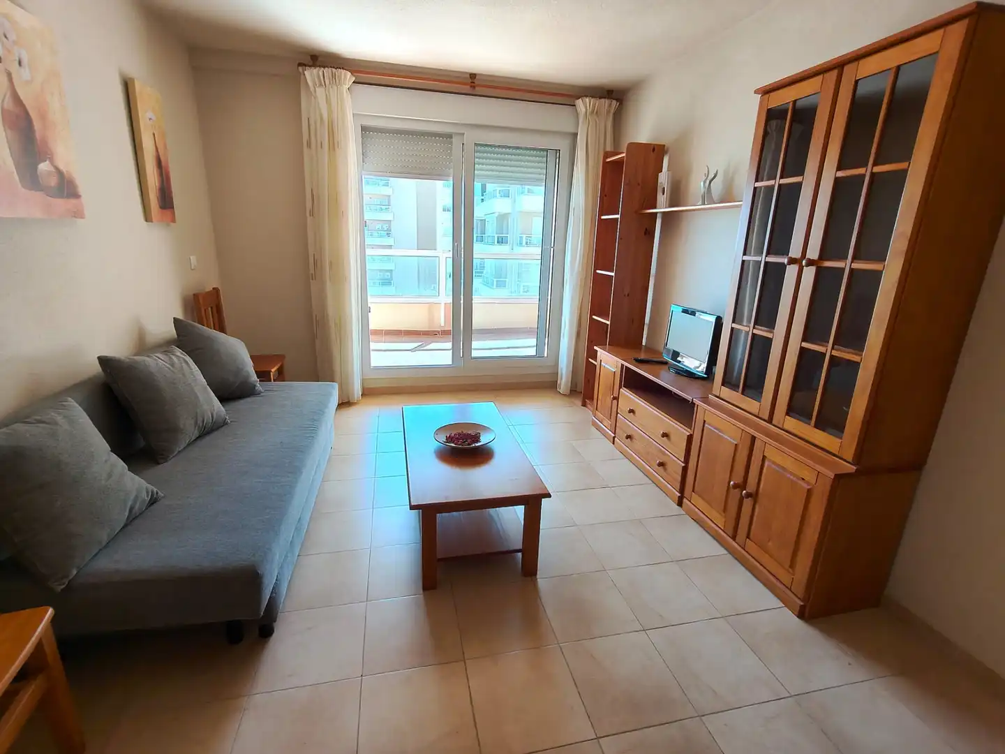 Wohnzimmer von Wohnung zum Verkauf in La Manga del Mar Menor mit Klimaanlage, Heizung und Privatgarten