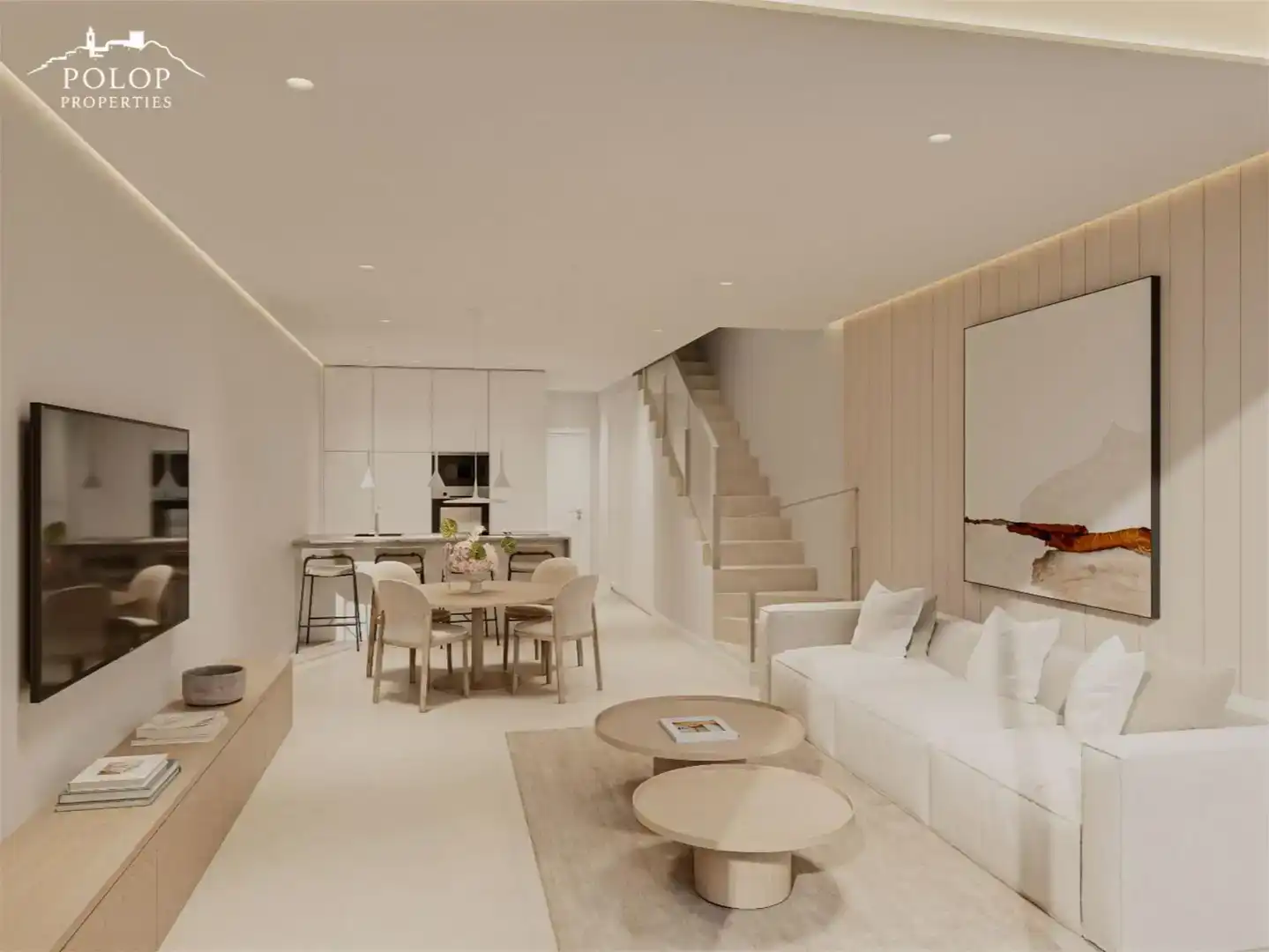 Living room of Flat for sale in Polop  with Air Conditioner, Private garden and Balcony
