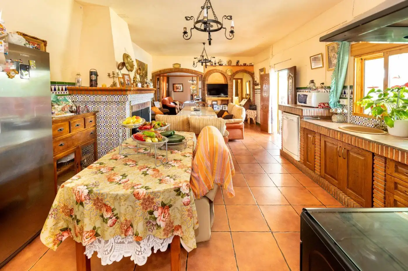 Comedor de Finca rústica en venta en Alhama de Granada con Aire acondicionado, Jardín privado y Terraza