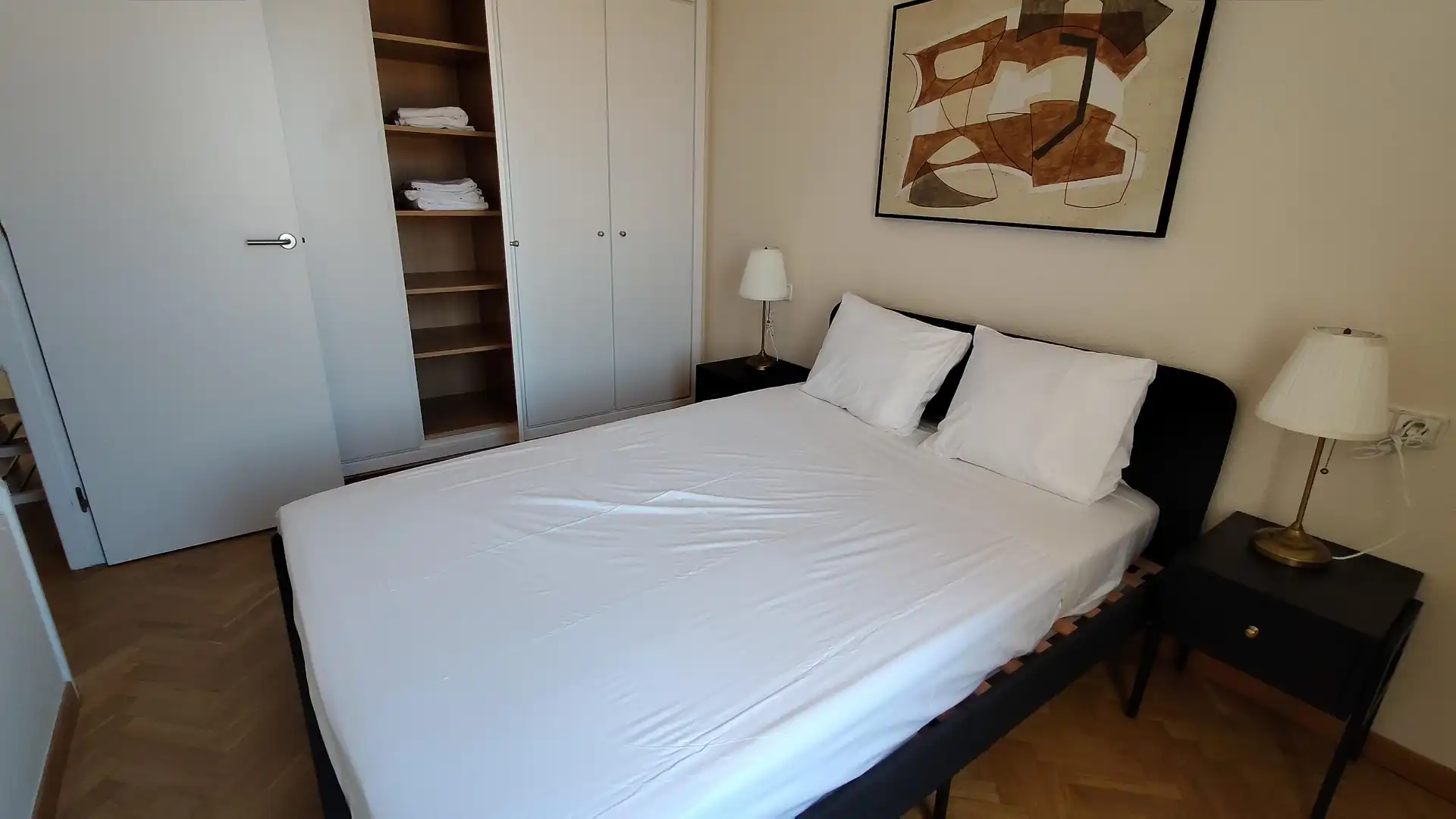 Schlafzimmer von Wohnung zur Miete in Barcelona mit Klimaanlage, Heizung und Parkett