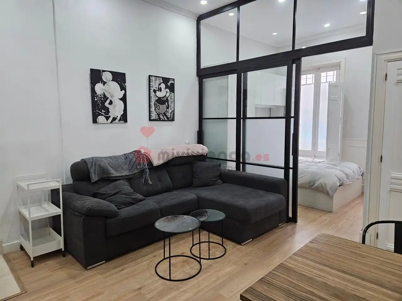 Sala d'estar de Planta baixa de lloguer en Madrid amb Aire condicionat, Calefacció i Moblat