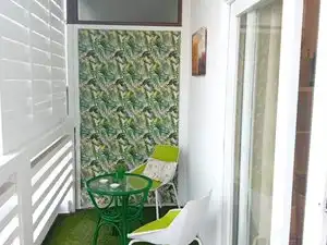 Terrassa de Apartament de lloguer en Las Palmas de Gran Canaria amb Parquet, Moblat i Rentadora