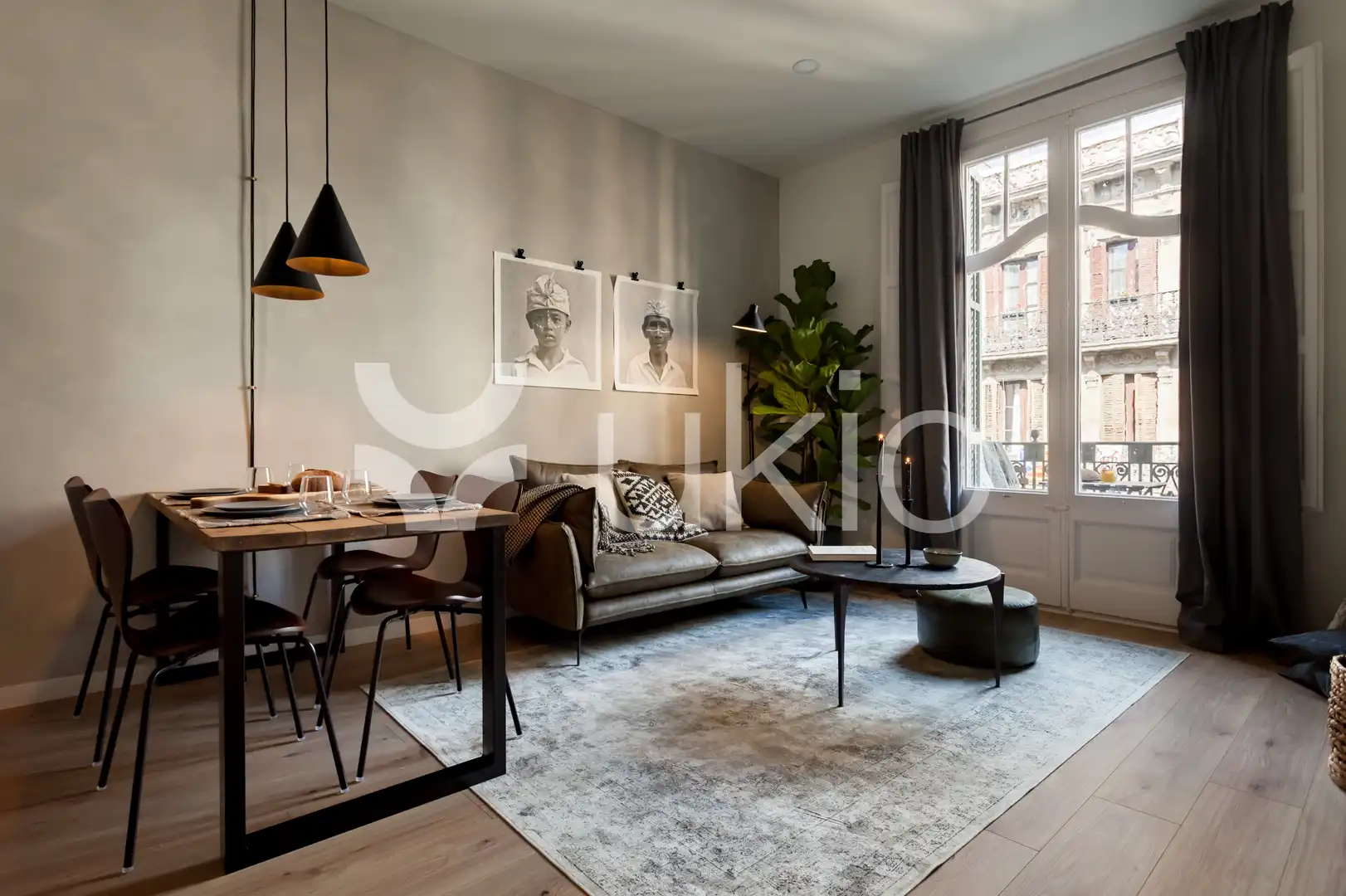 Sala d'estar de Apartament de lloguer en Barcelona amb Aire condicionat, Calefacció i Moblat