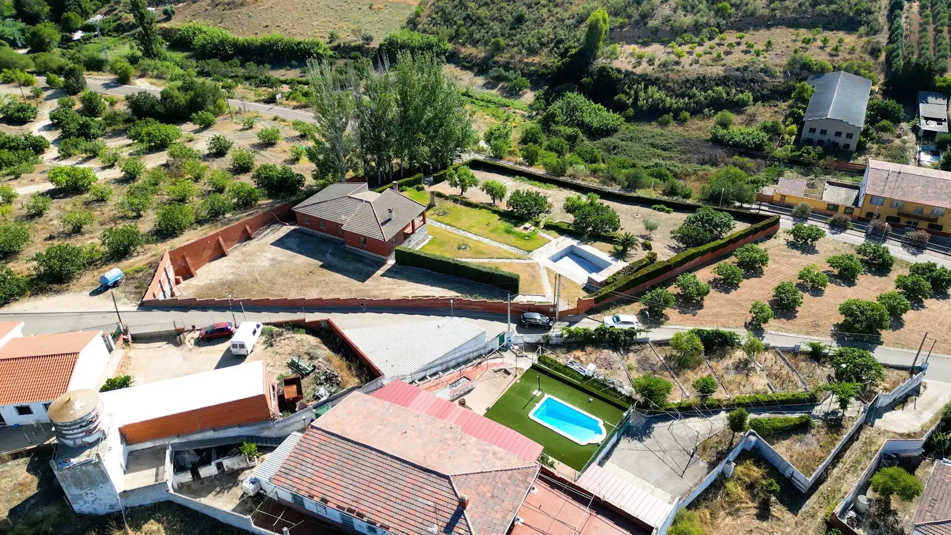 Vista exterior de Casa o chalet en venta en Mesegar de Tajo con Piscina y Amueblado