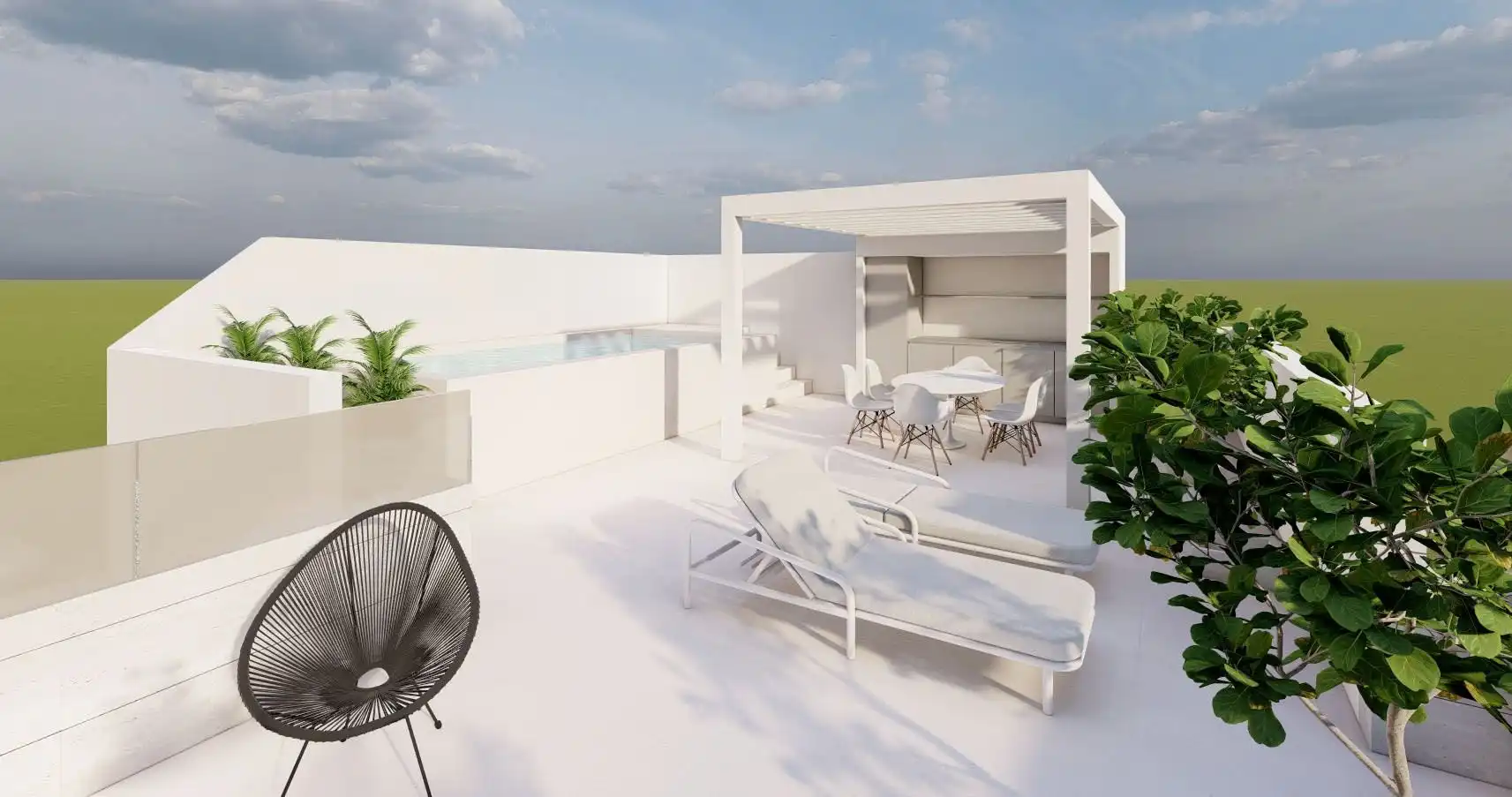 Terraza de Casa o chalet en venta en Pilar de la Horadada con Aire acondicionado, Jardín privado y Terraza