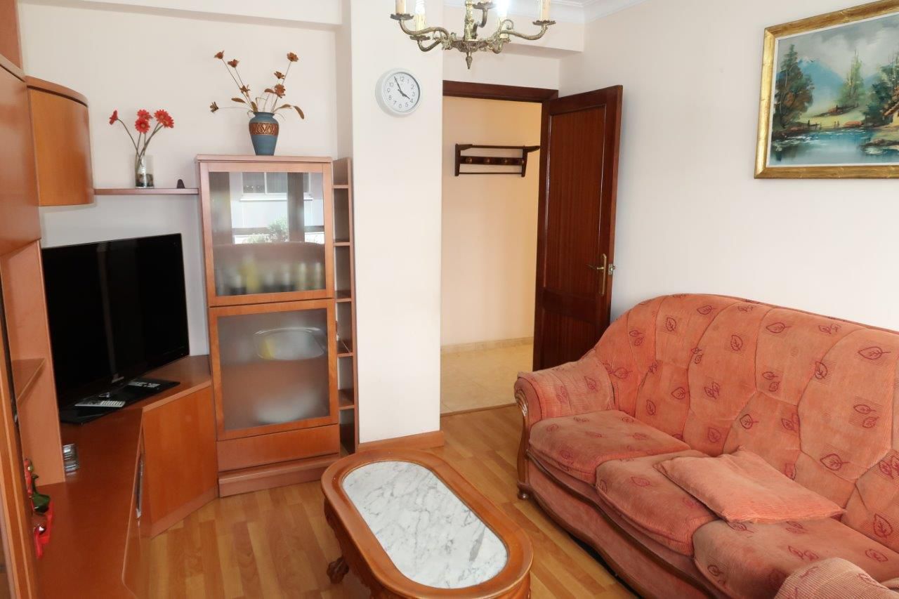 Living room of Flat to rent in A Coruña Capital   with Parquet flooring, Terrace and Furnished
