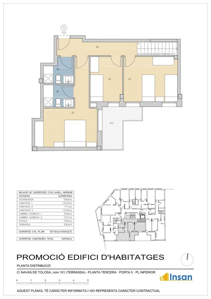 Duplex for sale in Terrassa  with Air Conditioner and Terrace