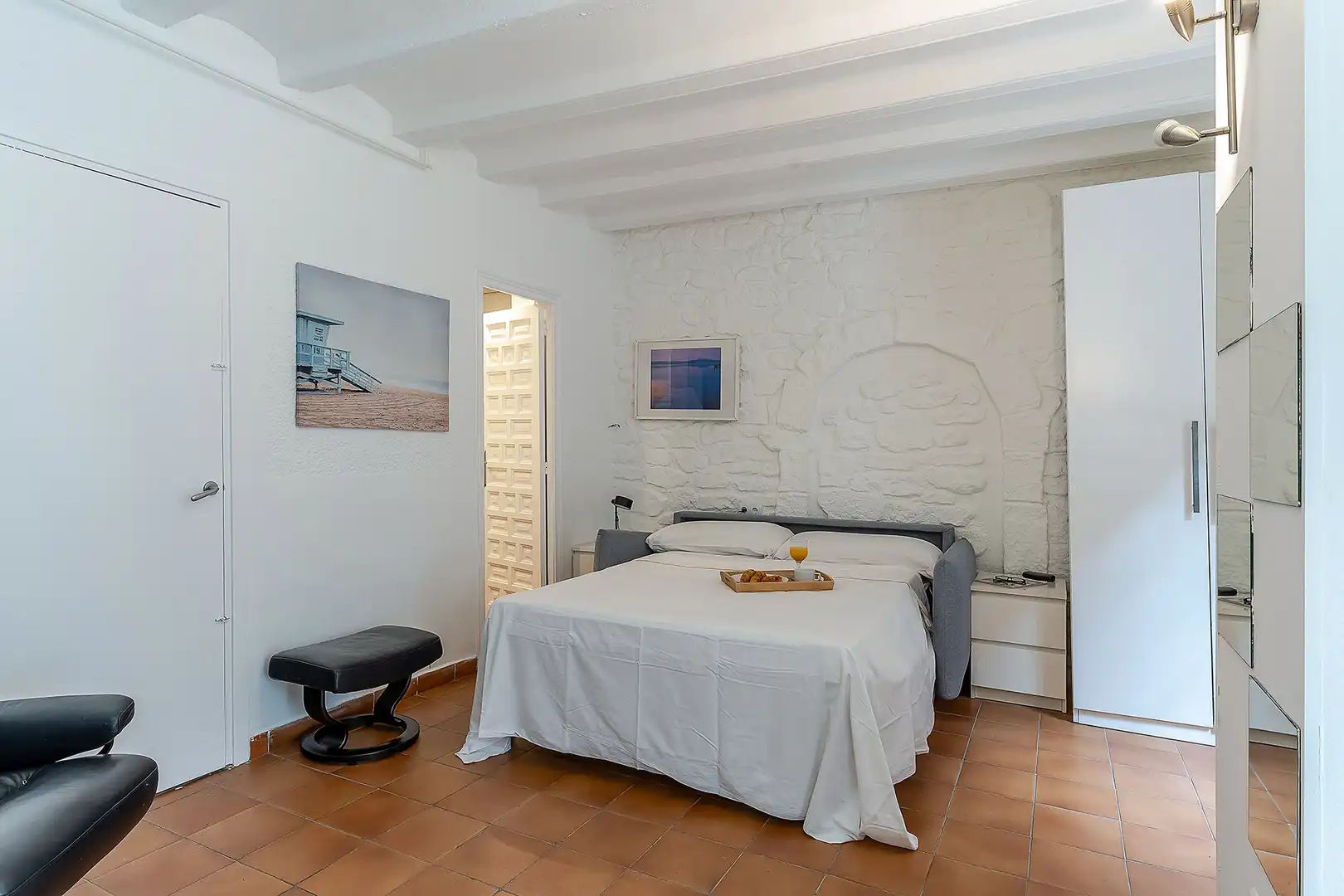 Schlafzimmer von Wohnungen zum Verkauf in Barcelona mit Klimaanlage, Möbliert und Waschmaschine