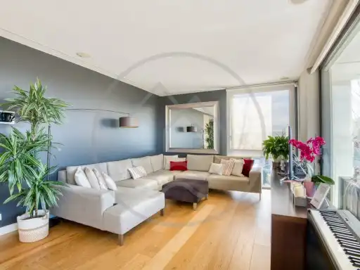 Sala de estar de Piso en venta en Caldes de Malavella con Aire acondicionado, Calefacción y Terraza