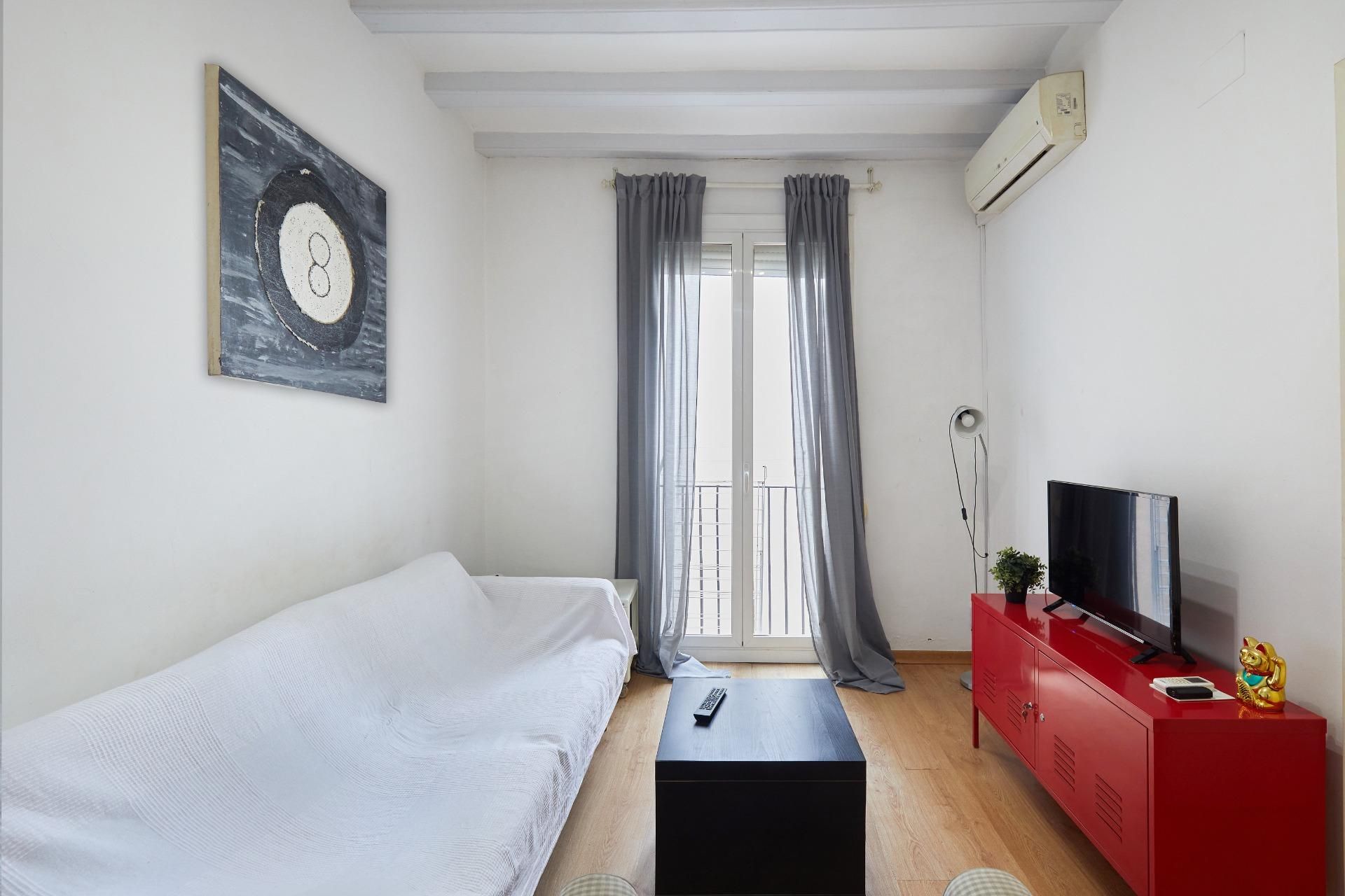 Bedroom of Flat for sale in  Barcelona Capital  with Air Conditioner and Balcony
