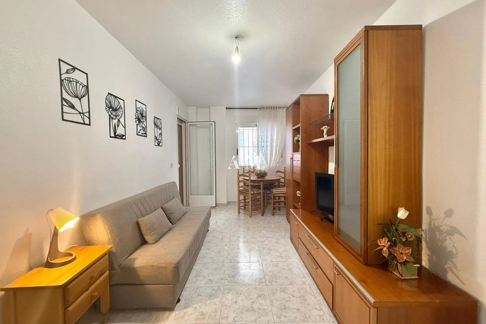 Sala d'estar de Pis de lloguer en Torrevieja amb Moblat i Rentadora