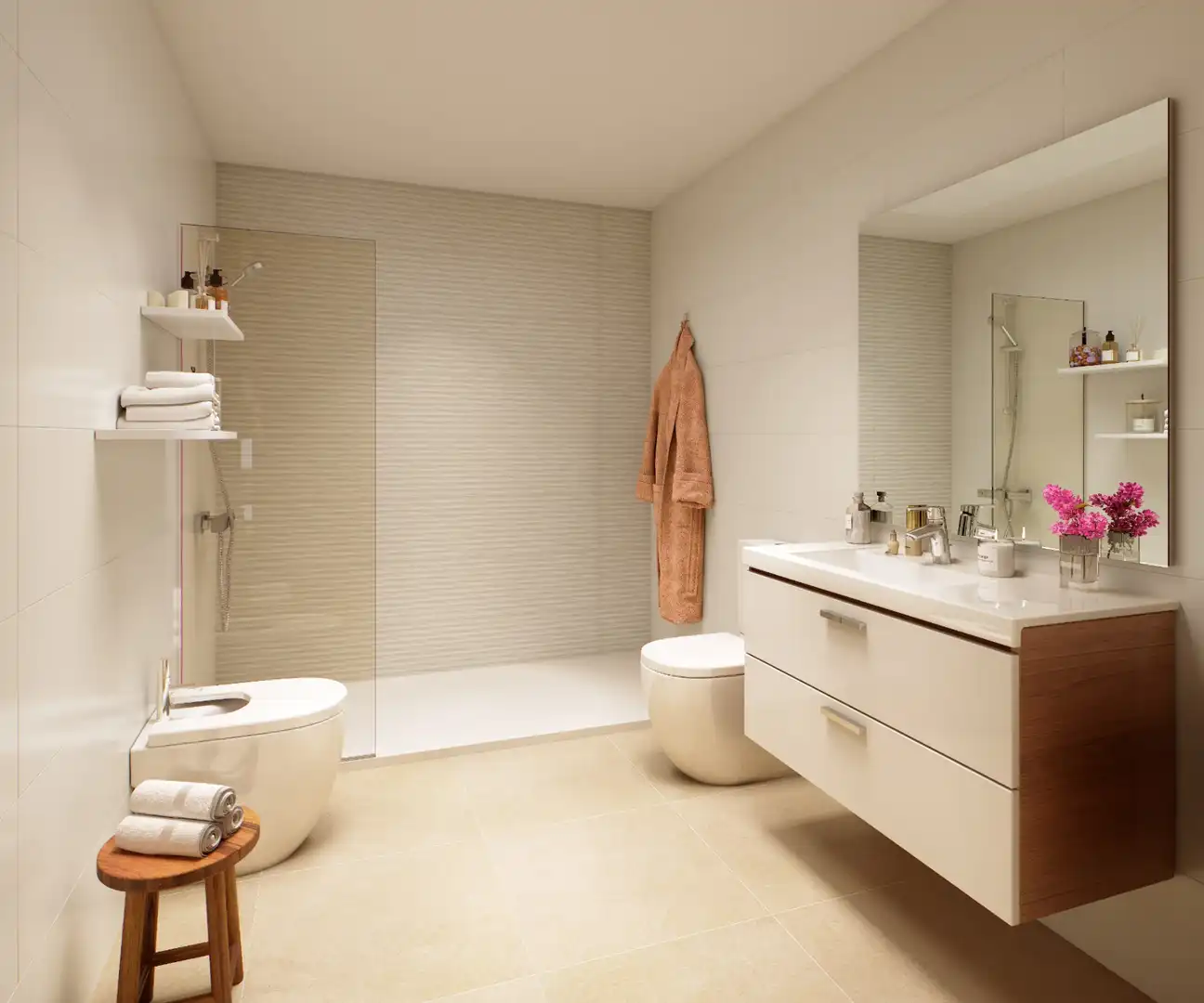 Badezimmer von Country house zum Verkauf in L'Ametlla del Vallès mit Heizung und Terrasse