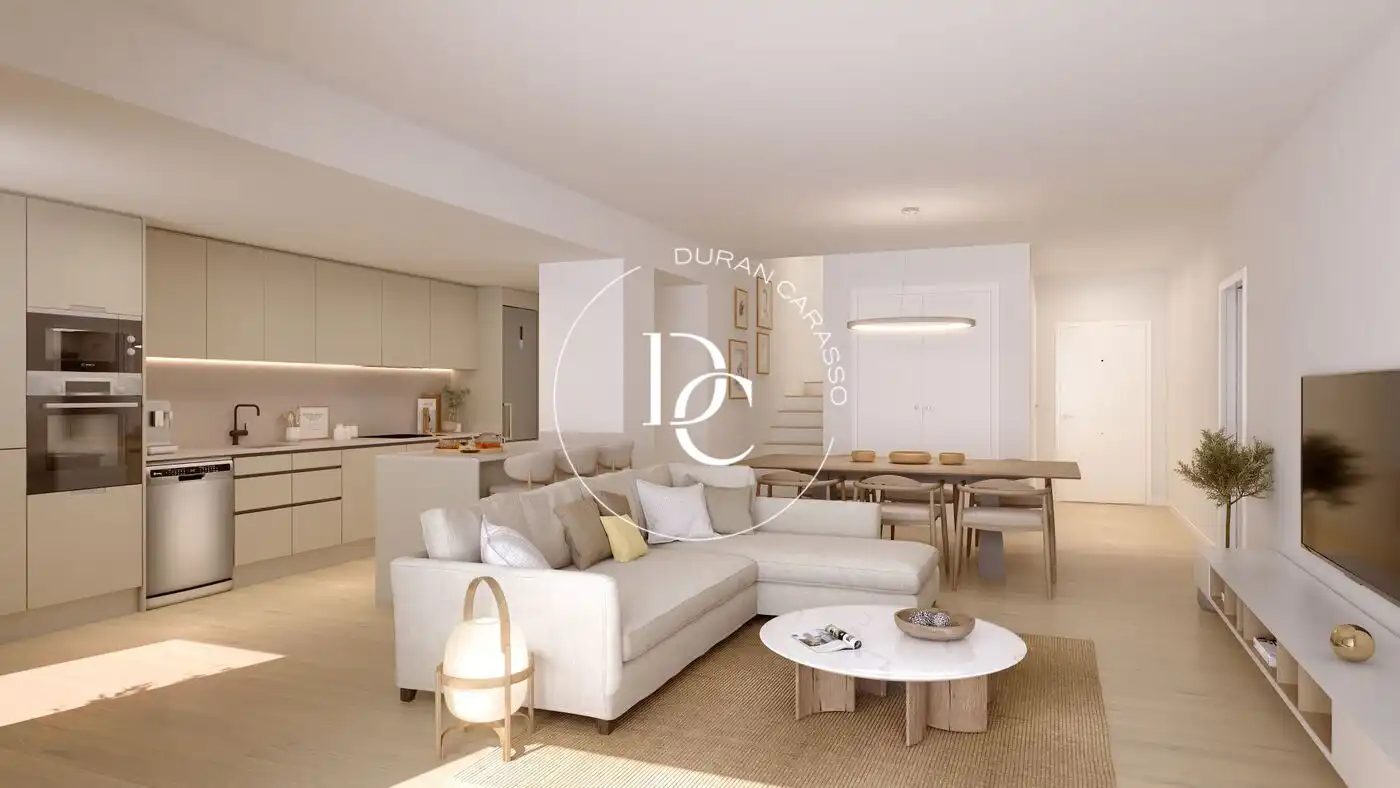 Sala de estar de Piso en venta en Cubelles con Aire acondicionado, Jardín privado y Terraza