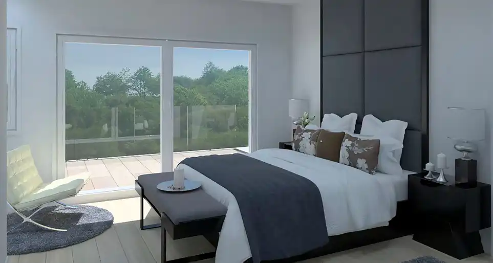 Schlafzimmer von Haus oder Chalet zum Verkauf in Madrid mit Privatgarten, Terrasse und Schwimmbad